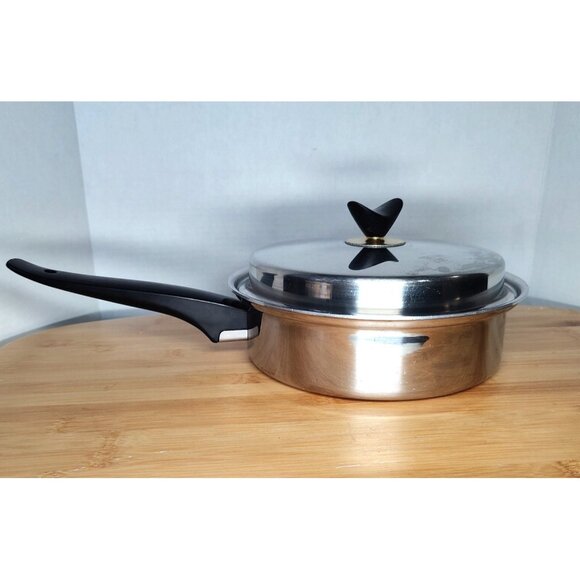 WONDER WARE Thermium Multi-Plex Cookware Stainless Steel 9” Skillet Pan With Lid - Picture 3 of 14